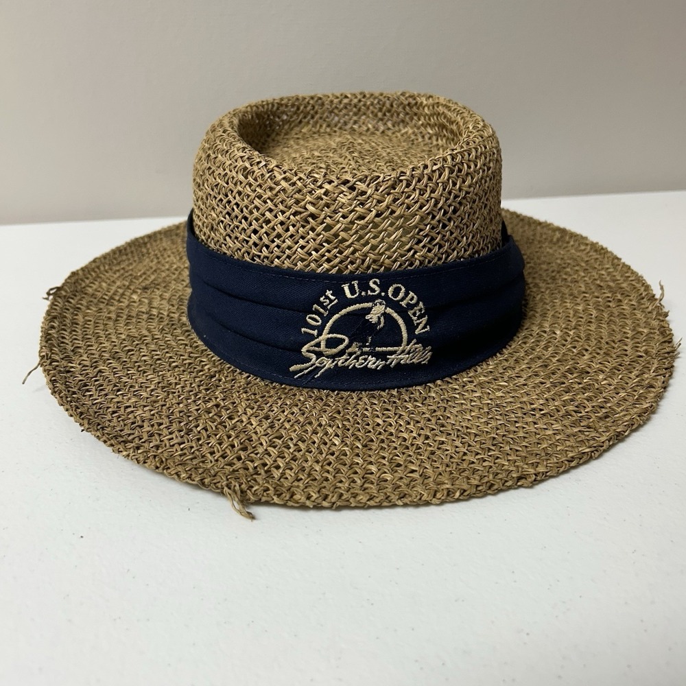 101st US Open Southern Hills Tulsa OK Straw Sun Hat Full Brim 2001 One Size OSFM